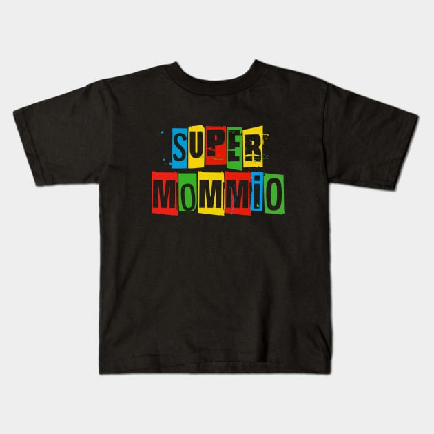 Super Mommio Funny Nerdy Mommy Mother Video Game Kids T-Shirt by CoolFuture